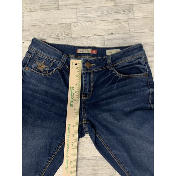 PEOPLES LIBERATION Crop Jeans‎ Size 7/8 Gem Embroidered - Picture 8 of 12